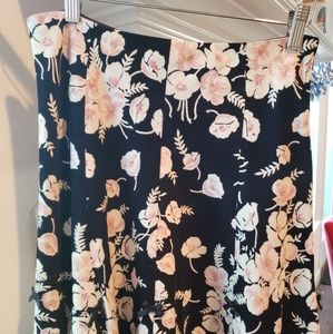 Anthropologie Corduroy Floral Skirt Size 2